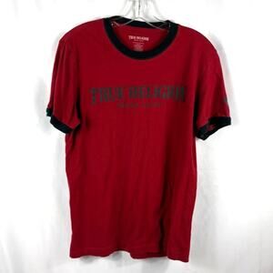 True Religion M Ringer Tee T-Shirt Buddha Brand Jeans